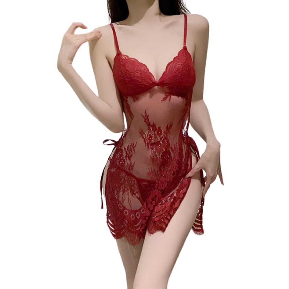 8135 sexy lace nightgown cosplay camisole dress Japanese tight sleepwear